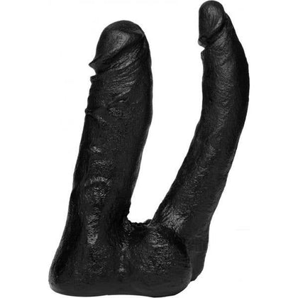 Vac-U-Lock Code Black Double Penetrator - Dual Pleasure for Him and Her - Model DP-200 - Black - Adult Naughty Store