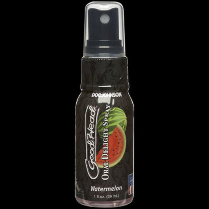 Doc Johnson GoodHead Oral Delight Spray - Watermelon Flavored Lickable Spray for Enhanced Oral Pleasure - 1oz