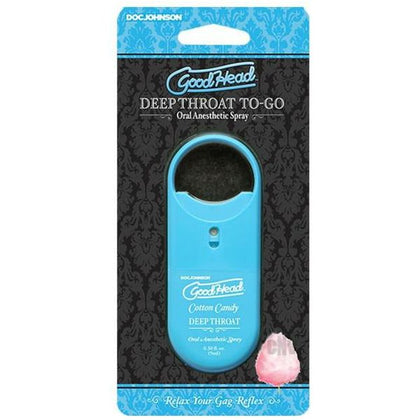 Introducing the Goodhead Deep Throat To Go Cotton Candy Oral Desensitizer Spray for Enhanced Pleasure - Model GT-001, Unisex, Throat, Cotton Candy Pink
