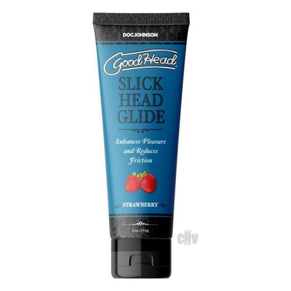 Goodhead Slick Head Strawberry 4oz Bulk Lubricant for Smooth and Sensual Pleasure - Water-Based, Body-Safe, Vegan