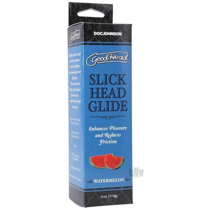 Goodhead Slick Head Watermelon 4oz Water-Based Lubricant for Smooth and Sensual Pleasure - Vegan and Body-Safe