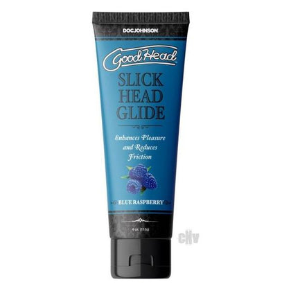 Goodhead Slick Head Blue Rasp 4oz Bulk Water-Based Lubricant for Smooth and Sensual Pleasure - Vegan and Body-Safe