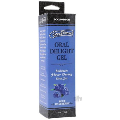 Doc Johnson GoodHead Oral Delight Gel - Blue Rasp 4oz: Transform Foreplay with this Edible Oral Sex Enhancer
