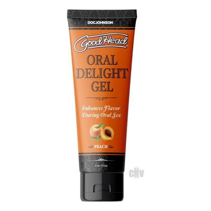 Doc Johnson GoodHead Oral Delight Peach Flavored Gel - Enhance Oral Pleasure - 4oz Bulk