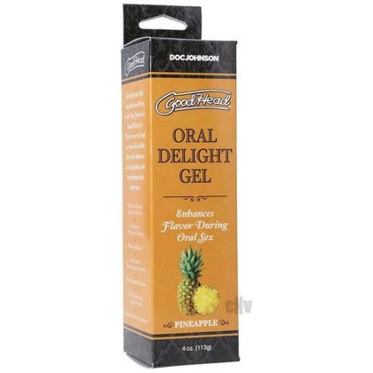 Doc Johnson GoodHead Pineapple Flavored Oral Delight Gel - Intensify Foreplay with this Edible Oral Sex Enhancer