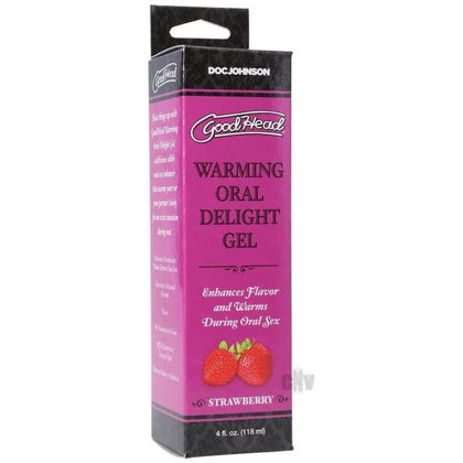 GoodHead Warm Head Gel Strawberry 4oz - Sensational Warming Oral Delight Gel for Intense Pleasure