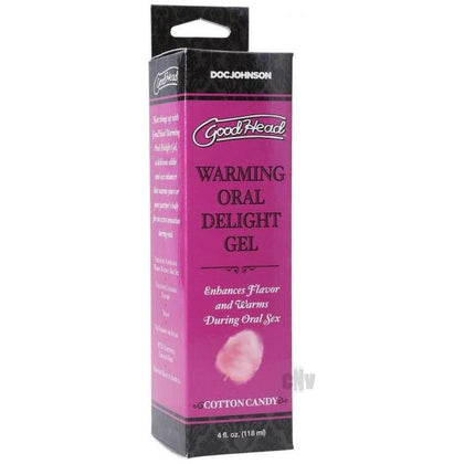 GoodHead Warm Head Gel Cotton Candy 4oz: Oral Delight Enhancer for Sensational Warmth during Intimate Moments