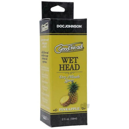 GoodHead Wet Head Pineapple 2oz Oral Sex Dry Mouth Spray for Sensual Fun - Sugar-free, Vegan, Paraben-Free, Body Safe