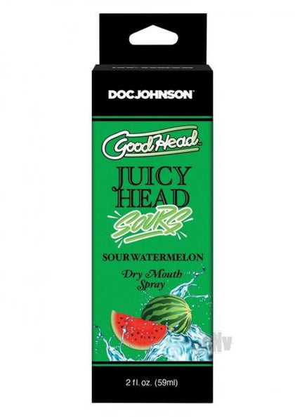 GoodHead Juicy Head Sour Watermelon 2oz Dry Mouth Spray - Oral Sex Essentials GHDW-002 - Unisex Pleasure Enhancement - Green