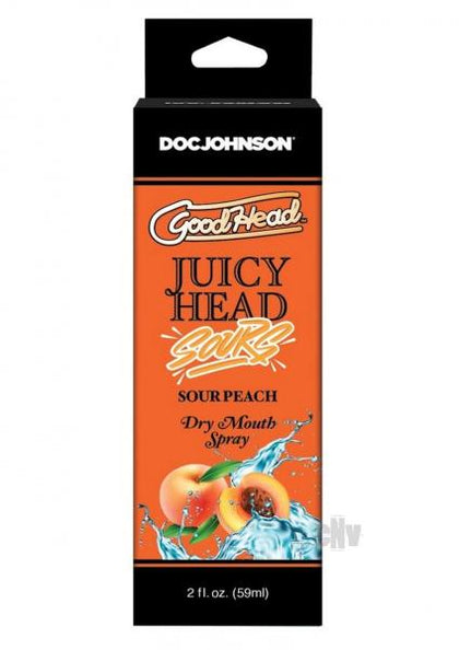GoodHead Juicy Head Sour Peach 2oz Dry Mouth Spray for Exquisite Oral Sensations: Vegan Friendly, Sugar-Free, Paraben-Free - Unleash Intense Pleasure Tonight!