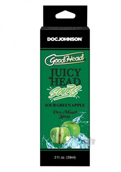 Goodhead Juicy Head Sour Apple Flavour Dry Mouth Spray - 2oz - Oral Sex Essential - Gender-Neutral - Body-Safe - Green