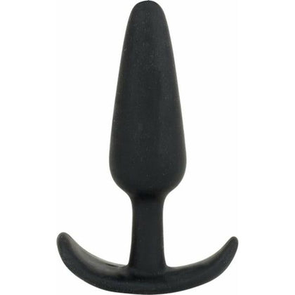 Naughty Medium Silicone Butt Plug - Model NB-375 - Unisex Anal Pleasure - Black