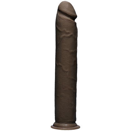 D Realistic D 12 inches Chocolate Brown Dual Density Dildo for Lifelike Pleasure
