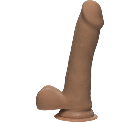 Doc Johnson Slim D W-balls 6.5 Caramel - Realistic Dual Density Dildo for Intense Pleasure - Adult Naughty Store