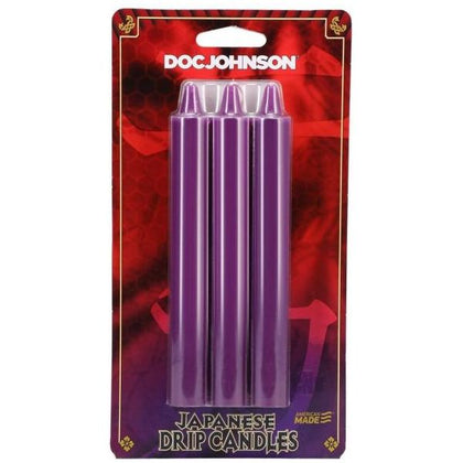 Introducing the SensaTrix Japanese Drip Candles 3pk - Purple: Skin-Safe Sensation Play for Unforgettable Pleasure - Adult Naughty Store