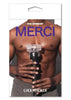 Introducing the Merci Wand Attachment Cock Stroker - Model 001 Clear: Power Up Your Pleasure Experience with this Uniquely Textured Dual-End Pleasure Tunnel for Men, designed to fit perfectly over the Merci Power Wand's vibrating head.