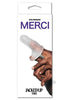 Introducing the Merci Jacked Up W/ball Strap Thin Penis Extender Sleeve - Model JU-XTN100 for Men - Enhances Length and Girth, Stimulates Penis, Balls Teasing Base - Sheer Frosted Material