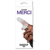 Introducing the Merci Jacked Up W/ball Strap Thin Penis Extender Sleeve - Model JU-XTN100 for Men - Enhances Length and Girth, Stimulates Penis, Balls Teasing Base - Sheer Frosted Material - Adult Naughty Store