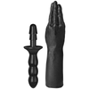 Doc Johnson Vac-U-Lock The Hand with Handle Black - Realistic Full Hand Replica for Intense Pleasure - Adult Naughty Store