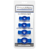 TitanMen Tools Cock Ring Set - Blue, Enhance Your Pleasure and Performance - Adult Naughty Store