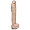 Doc Johnson The Naturals 12-Inch PVC Dong With Balls - Beige - Realistic Veined Detail - Model N12B - Phthalate-Free - Made in America - Adult Naughty Store