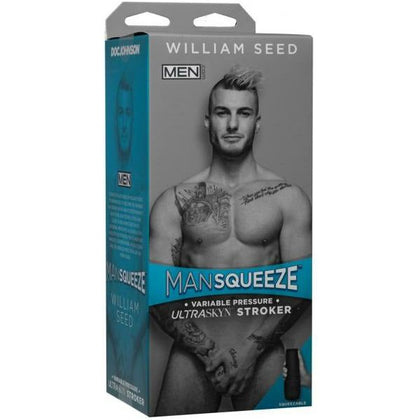 Man Squeeze William Seed Ultraskyn Ass Stroker - Intense Pleasure for Men, Realistic Texture, Discreet Storage - Black - Adult Naughty Store