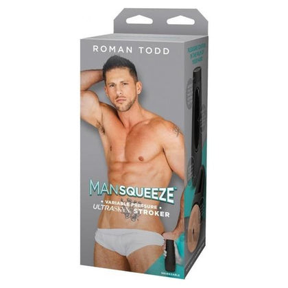 Introducing the Doc Johnson Man Squeeze Roman Todd ULTRASKYN Masturbator Moulded from the Man Himself, offering an exceptional experience of pleasure in Vanilla Tone.