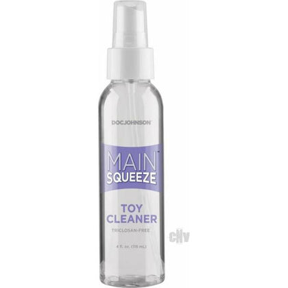 Main Squeeze Toy Cleaner - Hygienic Cleansing Formula for All Adult Toys - Model MS-TC-4 - Unisex - Maintains and Extends Lifespan - Convenient Spray Application - 4 fl oz - Transparent