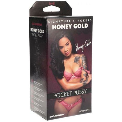 Honey Gold ULTRASKYN Signature Stroker Masturbator | Model HG-001 | Male | Textured Internal Pleasure | Smoldering Golden Honey - Adult Naughty Store