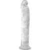 Jelly Jewels 8-Inch Clear Dong with Suction Cup - Model JJ-SC8 - Male - Realistic Head Shape - Ribbed Shaft - Pleasure for Anal and Vaginal Stimulation - Adult Naughty Store