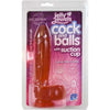 Ruby Delights Jelly Jewels 8 Inch Cock and Balls with Suction Cup - Pleasure for All Genders!