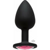 Introducing the Booty Bling Small Black Plug with Pink Stone - The Ultimate Delight for Your Backdoor Pleasure! - Adult Naughty Store