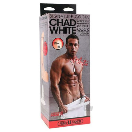 Signature Cocks - Chad White 8.5 Inch Ultraskyn Cock: Realistic Male Masturbator for Intense Pleasure - Model CW85, Skin Tone, Male, Lifelike Texture, Low-Hanging Balls - Adult Naughty Store