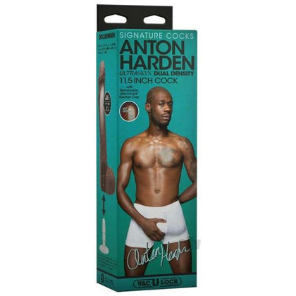 Signature Cocks Anton Harden 11 - Realistic Dual Density ULTRASKYN Dildo for Men - Lifelike Penis Replication - Intense Pleasure - Jet Black