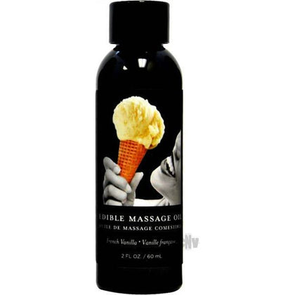 Earthly Body Edible Massage Oil - Vanilla 2oz: Luxurious Sensual Pleasure Oil for Intimate Massages - Adult Naughty Store