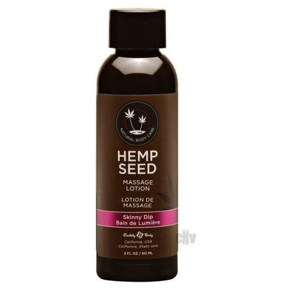 Earthly Body Hemp Seed Massage Lotion - Skinny Dip 2oz: Luxurious Moisturizing and Nourishing Massage Lotion for Sensual Pleasure - Adult Naughty Store