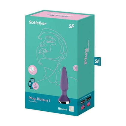 Introducing the Sensational Satisfyer Plug-ilicious 1 Vibrating Anal Plug - Model #SP1 - Designed for All Genders, Unleashing Deep Pleasure in a Sultry Purple Hue