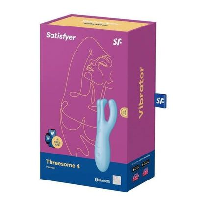 Satisfyer Lay-On Vibrator Threesome 4 Blue Clitoral and Labia Stimulation Toy for Women