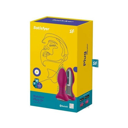 Introducing the Satisfyer Rotator Plug 2 Plus Fuschia - The Ultimate Dual Pleasure Prostate Stimulator and Rimming Vibrator for Men!