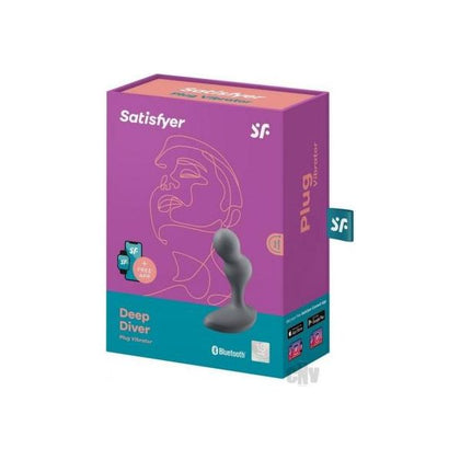 Introducing the Satisfyer Deep Diver Grey Vibrating Anal Plug - Model DD-200: A Versatile Pleasure Companion for Experienced Anal Play Enthusiasts