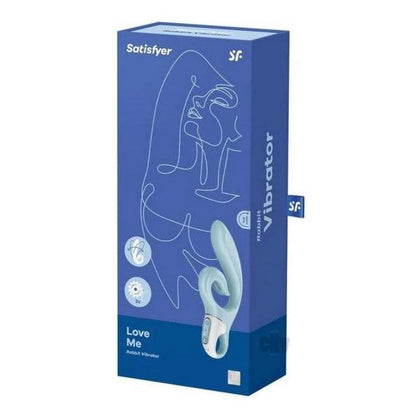 Introducing the Exquisite Satisfyer Love Me Blue Rabbit Vibrator - Model X123: Female G-Spot and Clitoral Stimulator in Deep Blue