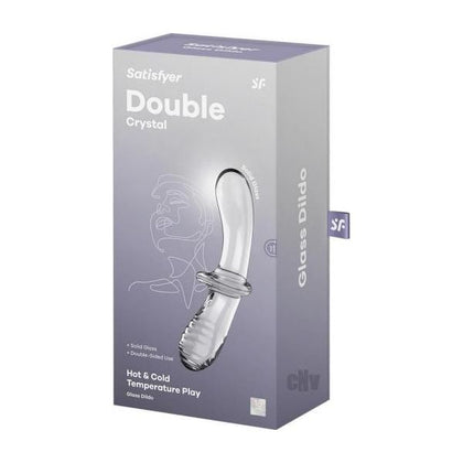 Satisfyer Double Crystal Glass Dildo - Model: Crystal Clear Transparent - Unisex Pleasure Toy