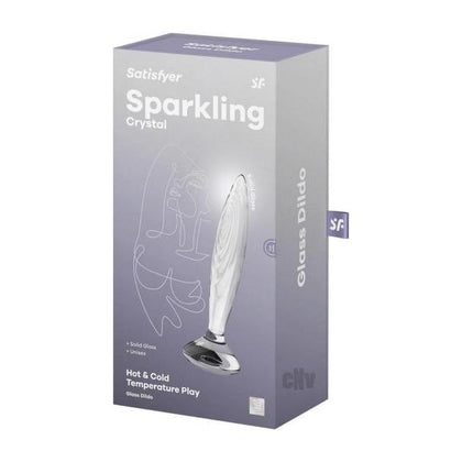 Satisfyer Sparkling Crystal Glass Dildo - SD101 | Women's Sensual G-spot Pleasure Toy - Transparent