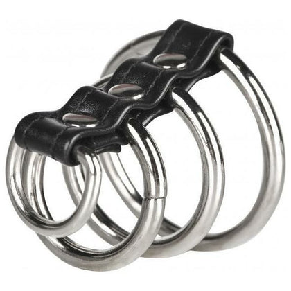 C & B Gear 3 Ring Gates Of Hell 1 - Ultimate Steel Cock Cage for Men, Enhances Pleasure, Black - Adult Naughty Store