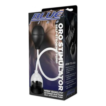 Blue Line Oro Stimulator Self-Stroking Pump - Intense Pleasure for Men - Model BLS-SP-001 - Clear and Black