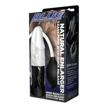 Blue Line Natural Enlarger Easy Pump with Quick Release - Premium Penis Enhancement Device for Men - Model NEP-100 - Ergonomic Design for Ultimate Pleasure - Waterproof - Clear and Black