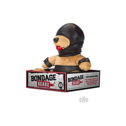 Bondage B Gary Gag Ball Brown/Black - Premium Teddy Bear Gag Ball for Submissive Play