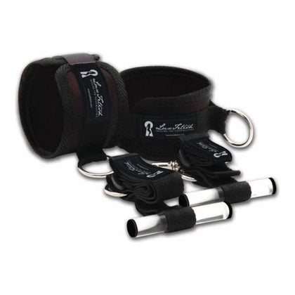 Lux Fetish Closet Cuffs 4 Piece Playful Restraint System - Premium BDSM Restraints for Couples - Model LC-4P - Unisex - Full Body Restraint - Black - Adult Naughty Store