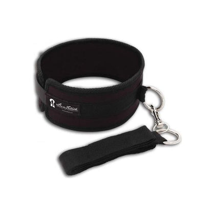 Lux Fetish Collar and Leash Set - Neoprene Mesh Bondage Kit - Model X123 - Unisex - Enhance Pleasure - Black