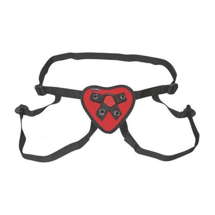 Lux Fetish Red Heart Strap On Harness O-S: The Ultimate Pleasure Tool for Deep Penetration in a Passionate Red